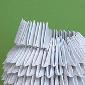 Оригами зайчик из модулей