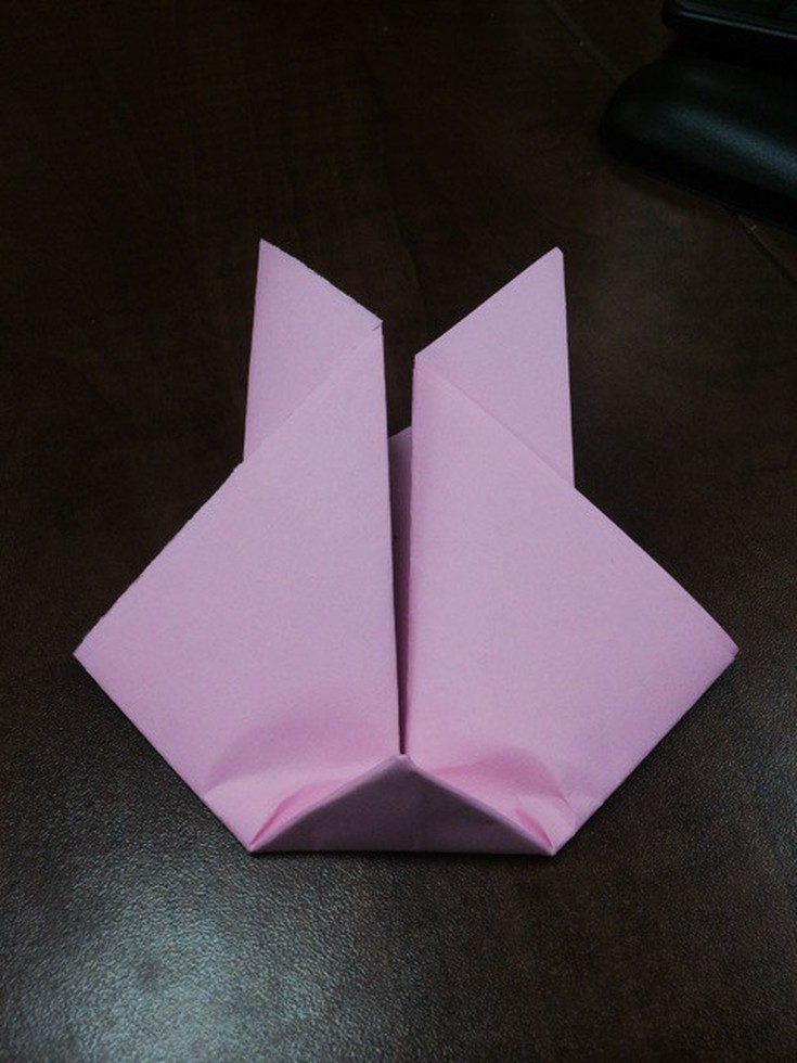 Оригами зайчик из модулей