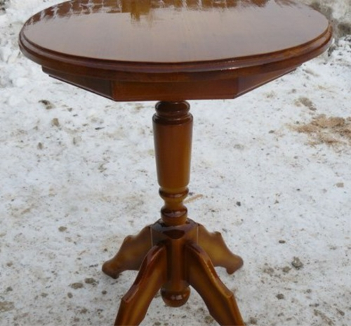 Деревянный резной кофейный столик своими руками